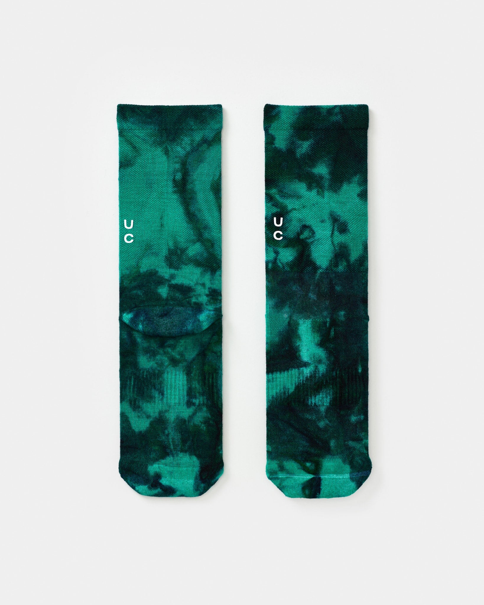 Spectrum Tie-Dye Merino Socks - Bold Apple Green