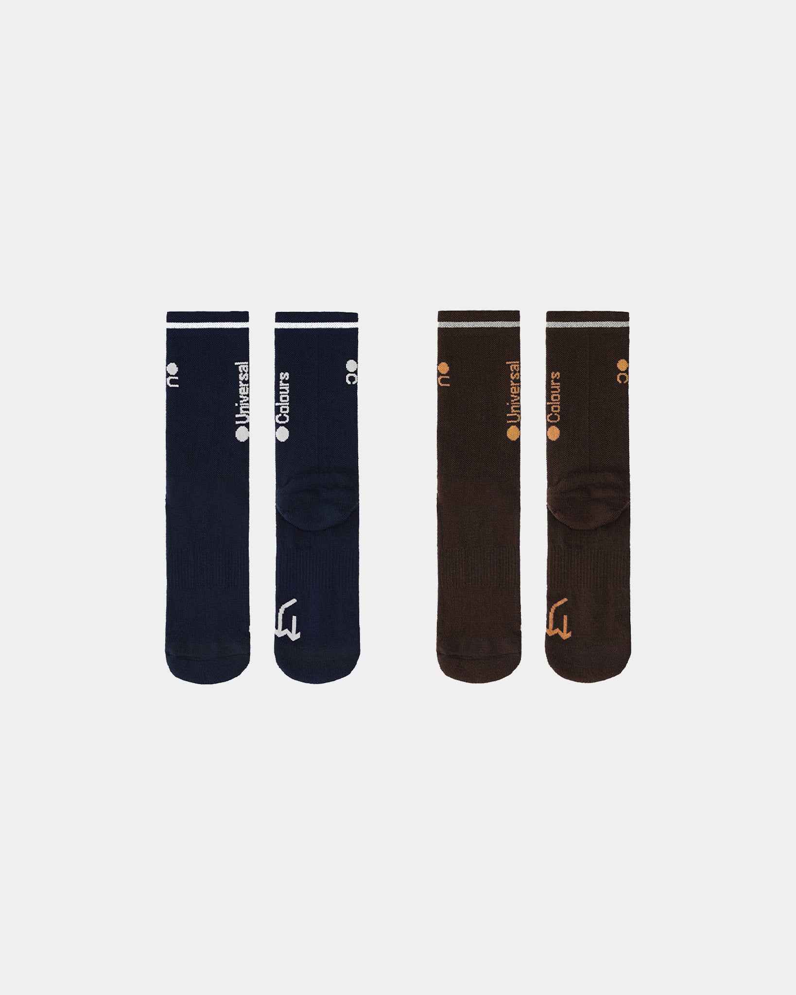 Mono Merino Socks Bundle - Heavy Dark Brown / Navy Blue